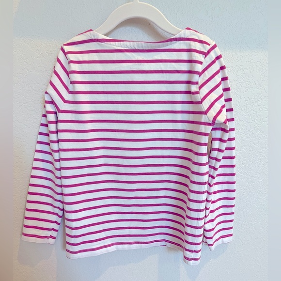 Boden Girls Fun Festive Breton with sparkly holly and pom pom berries. - Picture 4 of 9